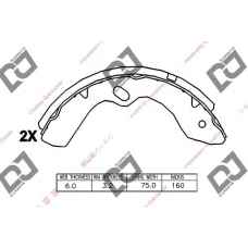 BS1315 DJ PARTS Комплект тормозных колодок