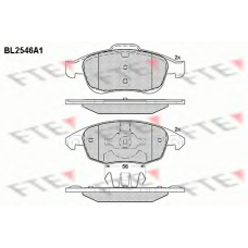 BL2546A1 FTE Комплект тормозных колодок, дисковый тормоз