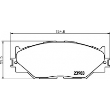 8DB 355 012-241 HELLA Комплект тормозных колодок, дисковый тормоз