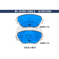 B1.G102-1294.2 GALFER Комплект тормозных колодок, дисковый тормоз