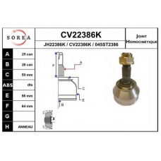 CV22386K EAI Шарнирный комплект, приводной вал