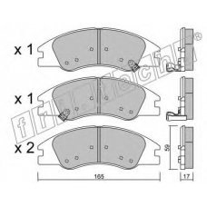 646.0 fri.tech. Комплект тормозных колодок, дисковый тормоз