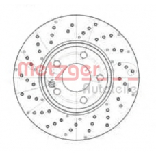 25328 V METZGER Тормозной диск