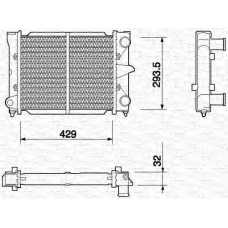 350213646000 MAGNETI MARELLI Радиатор, охлаждение двигателя