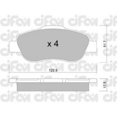822-638-0 CIFAM Комплект тормозных колодок, дисковый тормоз