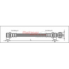 4112258 METZGER Тормозной шланг