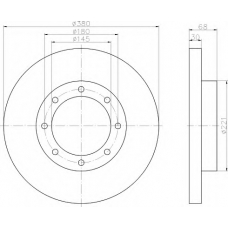 8DD 355 117-521 HELLA Тормозной диск