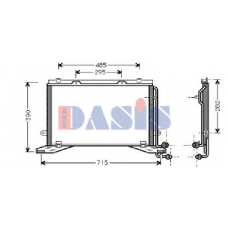 122210N AKS DASIS Конденсатор, кондиционер