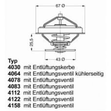 4158.80D WAHLER Термостат, охлаждающая жидкость