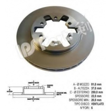 IBT-1131 IPS Parts Тормозной диск
