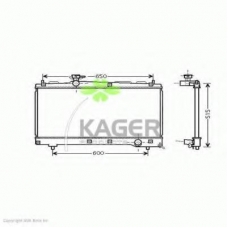 31-1780 KAGER Радиатор, охлаждение двигателя