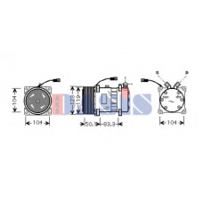 850624N AKS DASIS Компрессор, кондиционер
