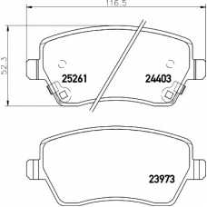 8DB 355 015-981 HELLA PAGID Комплект тормозных колодок, дисковый тормоз