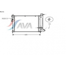 PE2142 AVA Радиатор, охлаждение двигателя