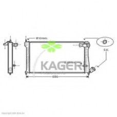 31-0167 KAGER Радиатор, охлаждение двигателя