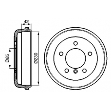 0 986 477 101 BOSCH Тормозной барабан