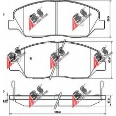 37522 OE ABS Комплект тормозных колодок, дисковый тормоз