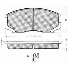 10815 BSF Комплект тормозных колодок, дисковый тормоз
