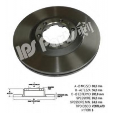 IBT-1987 IPS Parts Тормозной диск