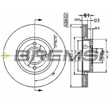 DBA801V BREMSI Тормозной диск