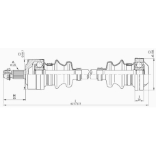 DRS6186.00 OPEN PARTS Приводной вал