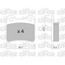 822-141-0 CIFAM Комплект тормозных колодок, дисковый тормоз
