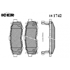 181742 ICER Комплект тормозных колодок, дисковый тормоз
