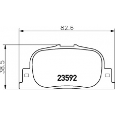 8DB 355 010-001 HELLA PAGID Комплект тормозных колодок, дисковый тормоз