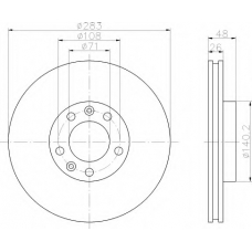 8DD 355 103-451 HELLA Тормозной диск