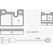 8110 11204 TRIDON Brake pads - rear