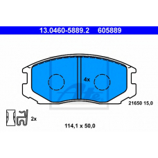 13.0460-5889.2 ATE Комплект тормозных колодок, дисковый тормоз