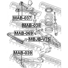 MAB-069 FEBEST Подвеска, рычаг независимой подвески колеса