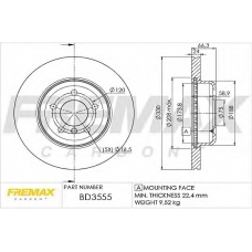 BD-3555 FREMAX Тормозной диск