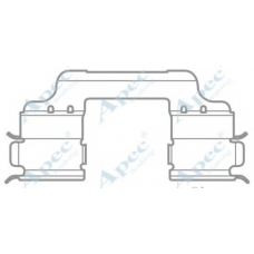 KIT1035 APEC Комплектующие, тормозные колодки