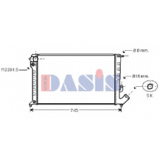 061000N AKS DASIS Радиатор, охлаждение двигателя
