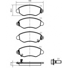 K619401 Vema Комплект тормозных колодок, дисковый тормоз