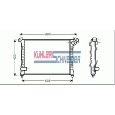 2700391 KUHLER SCHNEIDER Радиатор, охлаждение двигател