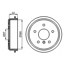 0 986 477 096 BOSCH Тормозной барабан