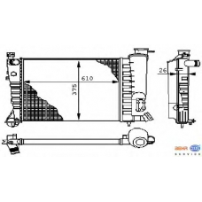 8MK 376 710-241 HELLA Радиатор, охлаждение двигателя