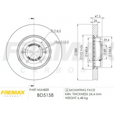 BD-5158 FREMAX Тормозной диск