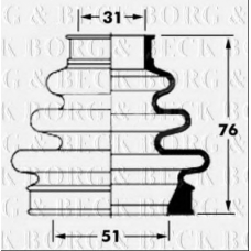 BCB6063 BORG & BECK Пыльник, приводной вал