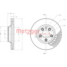 6110592 METZGER Тормозной диск