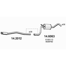 14.6063 ASSO Средний глушитель выхлопных газов