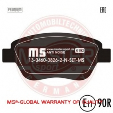 13046038262N-SET-MS MASTER-SPORT Комплект тормозных колодок, дисковый тормоз