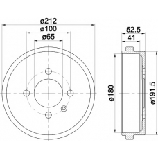 MBD301 MINTEX Тормозной барабан