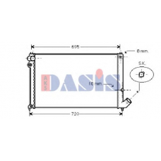 160005N AKS DASIS Радиатор, охлаждение двигателя