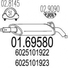 01.69580 MTS Глушитель выхлопных газов конечный
