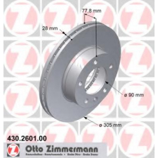 430.2601.00 ZIMMERMANN Тормозной диск