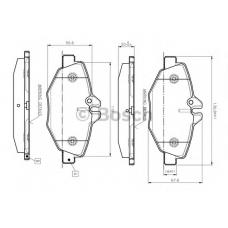 0 986 TB2 450 BOSCH Комплект тормозных колодок, дисковый тормоз