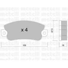 22-0033-0 METELLI Комплект тормозных колодок, дисковый тормоз